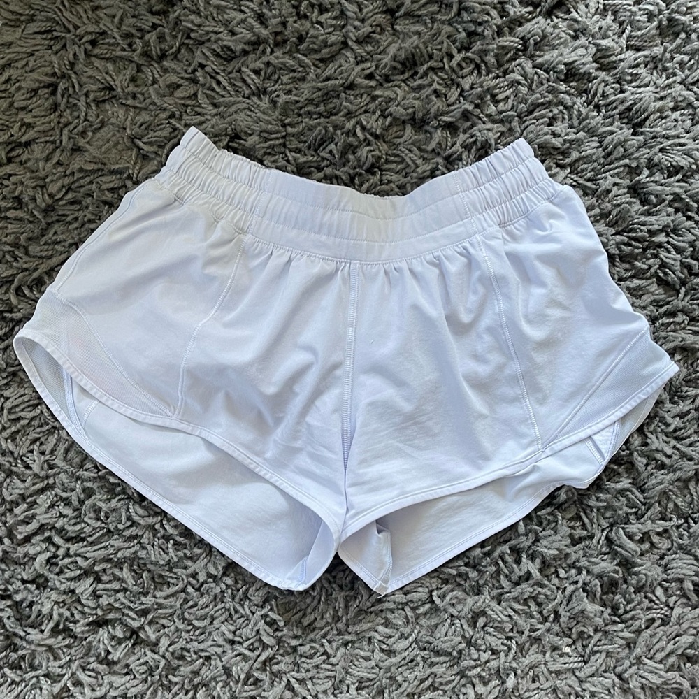 Blue-Linen Hotty Hot Low-Rise Lined Short 2.5"